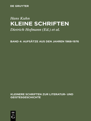 cover image of Aufsätze aus den Jahren 1968–1976